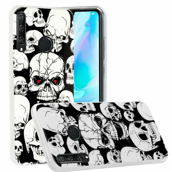 

Силиконовый (TPU) чехол Deexe LumiCase для Huawei Y6p - Cool Skulls