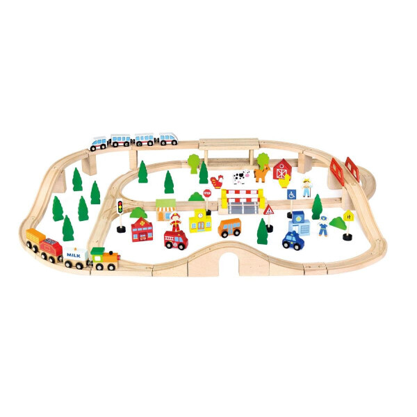 

Игровой набор Viga Toys Железная дорога 90 деталей (50998)