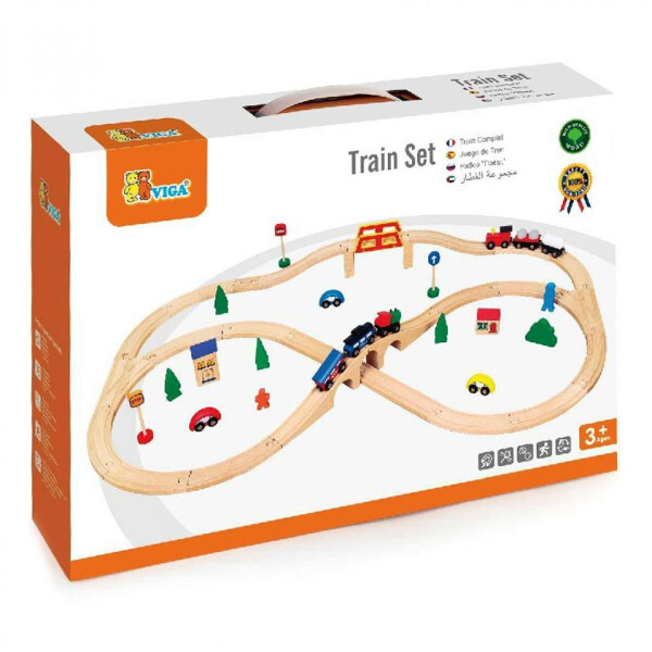 

Игровой набор Viga Toys Железная дорога 49 деталей (56304)