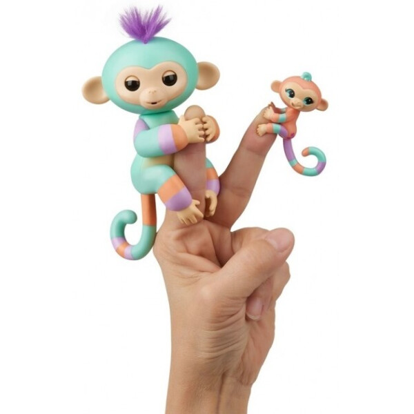 

Интерактивная гламурная ручная обезьянка WowWee Fingerlings Денни с мини-обезьянкой (W3540/3544)