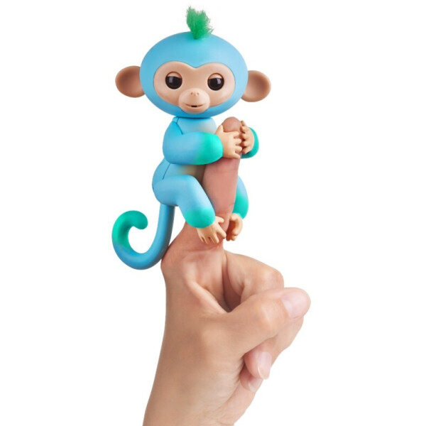 

Интерактивная двухцветная ручная обезьянка WowWee Fingerlings голубо-зеленая (W37204/3723)