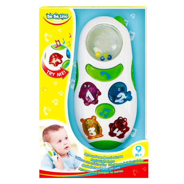 

Музыкальная игрушка Bebelino Телефон с погремушкой со световым эффектом (58031)