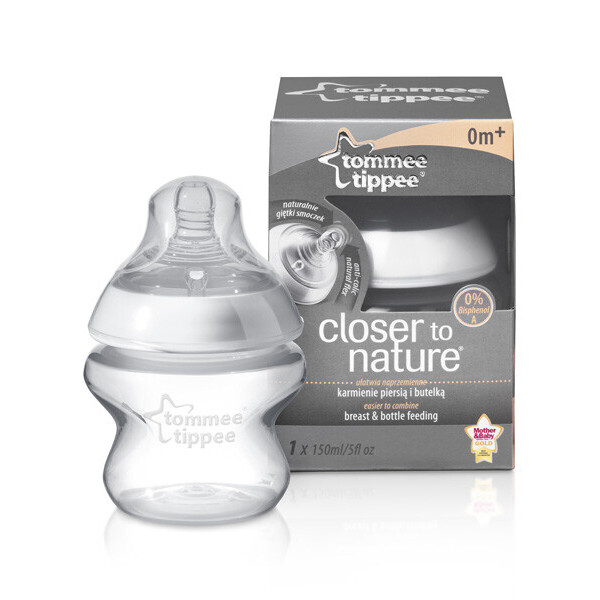 

Бутылочка для кормления Tommee Tippee медленный поток 150 мл 0+ (42240076(086))