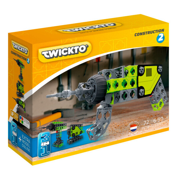 

Конструктор Twickto Construction-2 72 элемента (2 дрели, ножовка) (15073823)