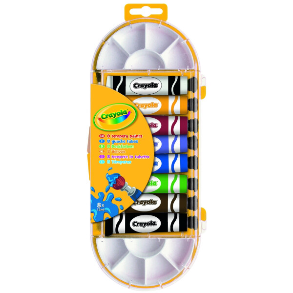 

Краски темпера Crayola в тюбиках с кисточкой 8 шт (7407)