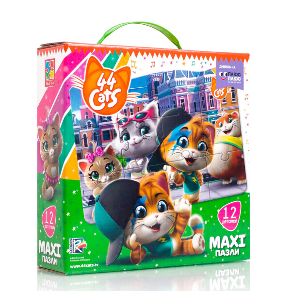 

Макси пазлы Vladi Toys 44 Котенка В городе укр (VT1722-02)