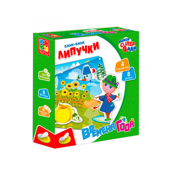 

Настольная игра Vladi Toys Вжик-вжик Липучки Времена года рус (VT1302-23)