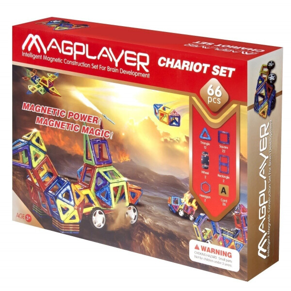 

Конструктор Magplayer магнитный набор 66 элементов (MPA-66)