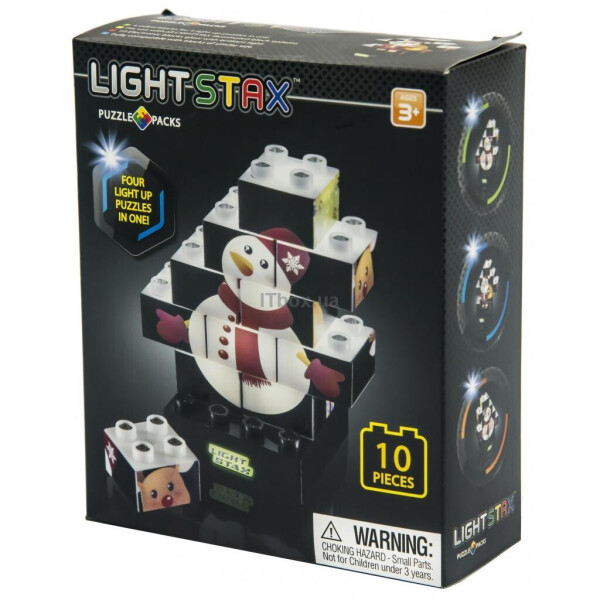 

Конструктор Light stax Junior с Led подсветкой Паззл Новогодние персонажи (M03003)
