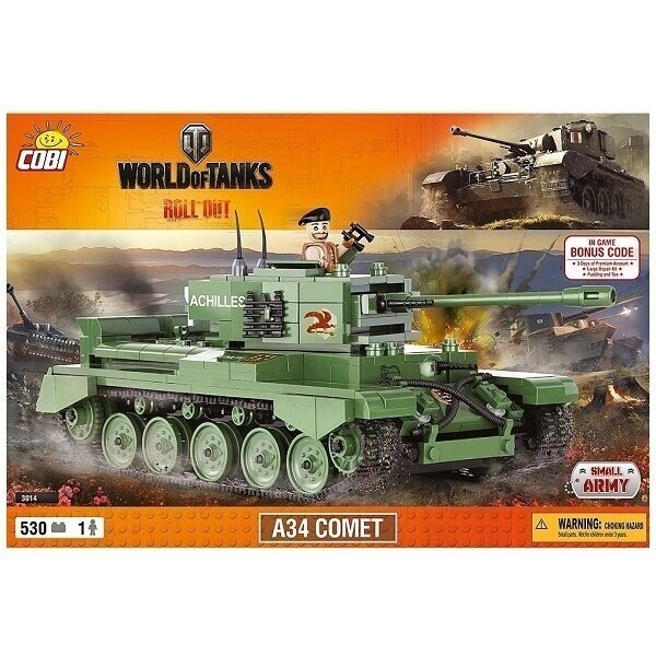 

Конструктор Cobi world of tanks A34 kometa 530 деталей (COBI-3014)