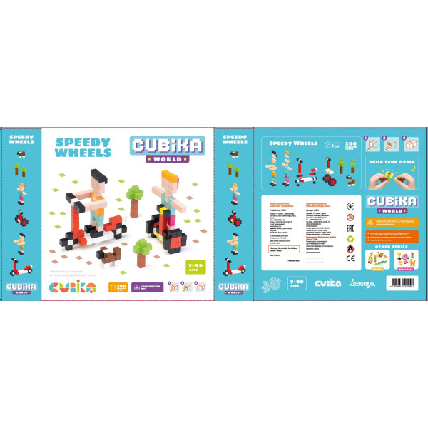 

Деревянный конструктор Cubika World Быстрые колеса 200 элементов (15290)