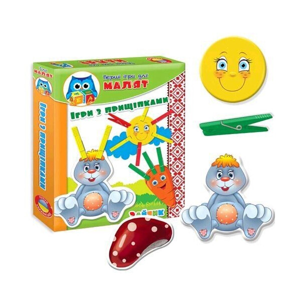

Прищепочки Vladi Toys Малятко Зайчик на украинском (VT1307-14)