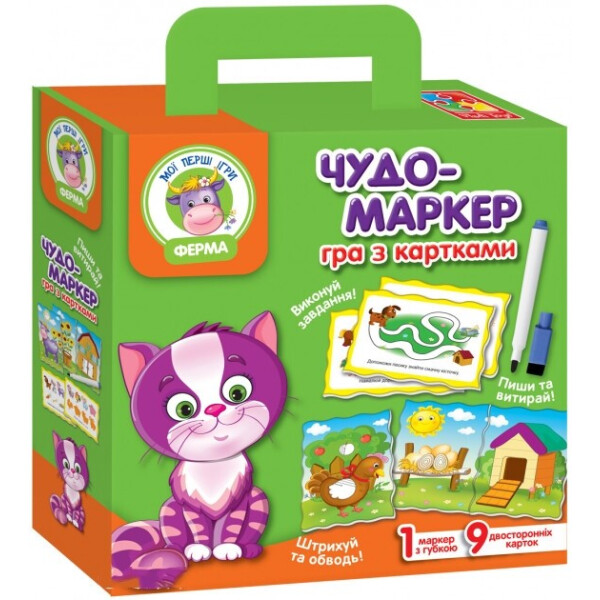 

Игра с карточками Vladi Toys Чудо маркер Ферма (VT2100-06)