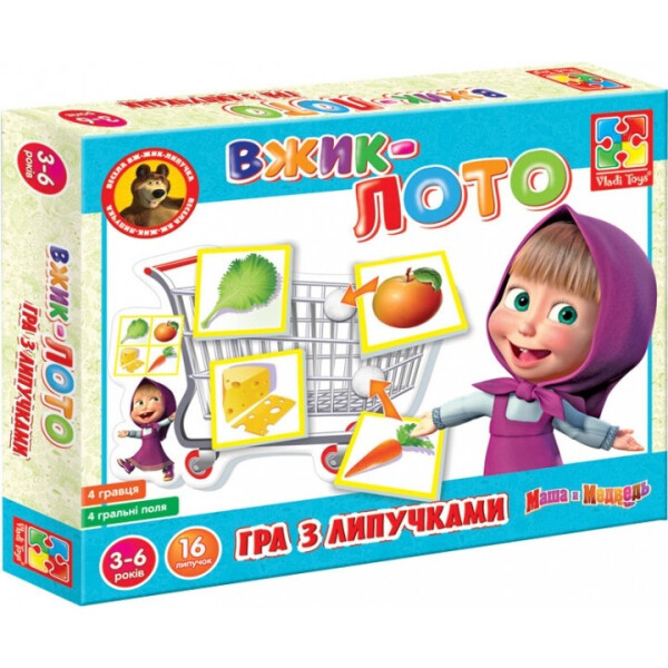 

Игра с липучками Vladi Toys Вжик Лото Маша и Медведь (VT2305-09)