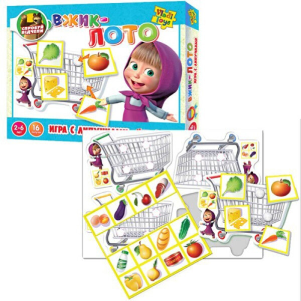 

Игра с липучками Вжик Лото Маша и Медведь Vladi Toys русский язык (VT2305-01)