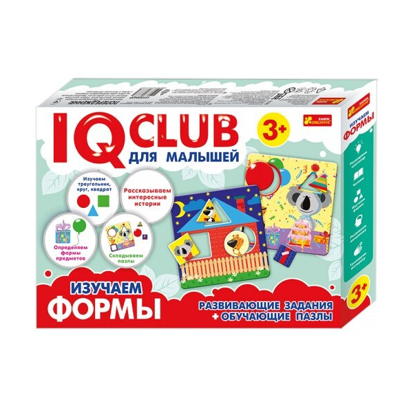 

Обучающие пазлы Изучаем формы, на русском языке IQ-club (13152042Р)