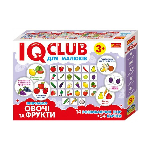 

Обучающие пазлы Изучаем овощи и фрукты на украинском языке IQ-club (13203004У)