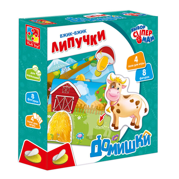 

Игра с липучками Vladi Toys Вжик вжик Домишки на украинском (VT1302-24)