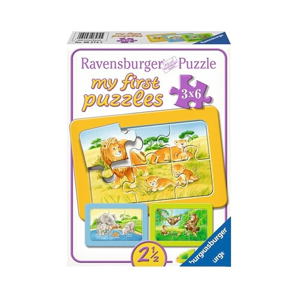 

Пазлы Ravensburger Обезьянка слон и лев 3 в 1 (06574)