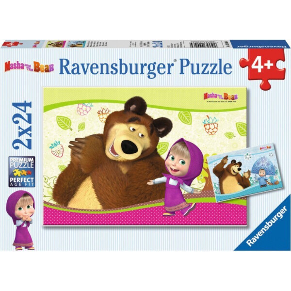 

Пазл 2 x 24 Ravensburger Маша и медведь (09046R)