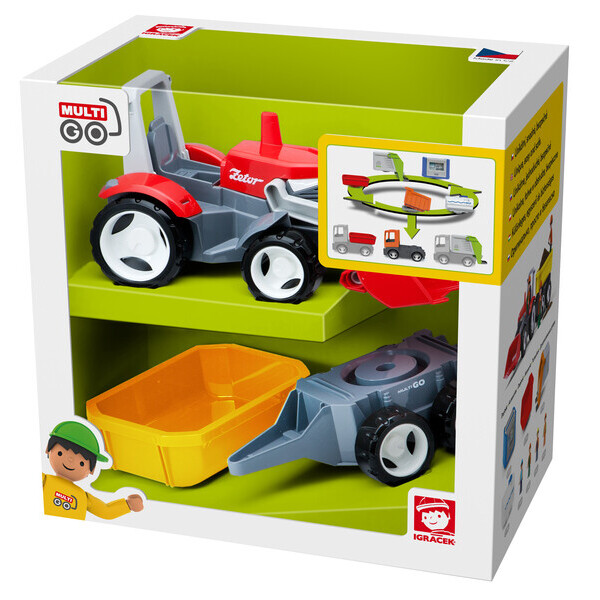 

Игрушка MultiGo 1+2 трактор с прицепами (27015)