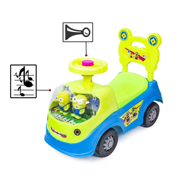 

Автомобиль-каталка толокар "Миньоны" 188-Blue-Yellow