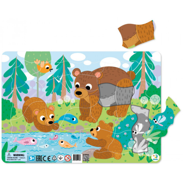 

Пазл с рамкой DoDo Медвежата 21 элемент подложка (R300221)
