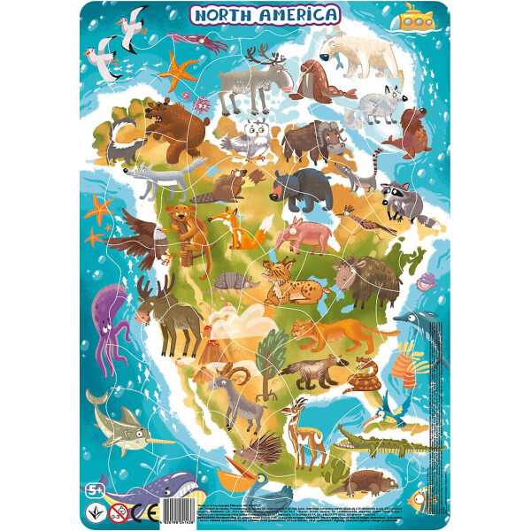 

Пазл DoDo Северная Америка с рамкой (R300177)