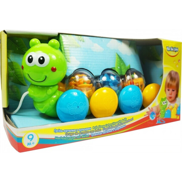 

Игрушка каталка BeBeLino Гусеница с шариками (58026)