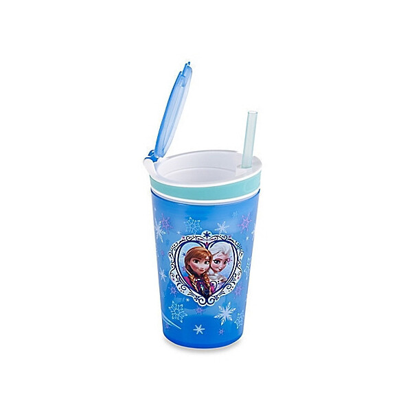 

Стакан непроливайка 2 в 1 с трубочкой Frozen Disney синий