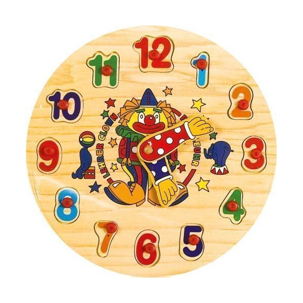 

Пазл-вкладыш Мир деревянных игрушек Часы Цифры (Р 02)