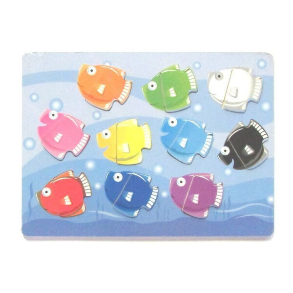 

Деревянный пазл-вкладыш Мир деревянных игрушек Стая рыбок (Р121)