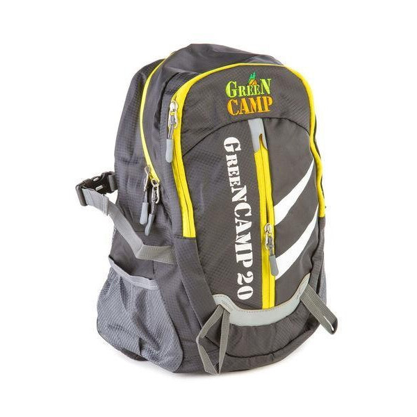 

Рюкзак подростковый GREEN CAMP GC-208 20 л серый с желтым