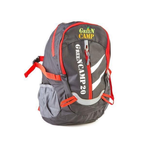 

Рюкзак подростковый GREEN CAMP GC-208 20 л серый с красным