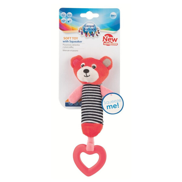 

Іграшка плюшева Canpol babies з пищалкою та зубогризкою Bear коралловый (68/055_cor)