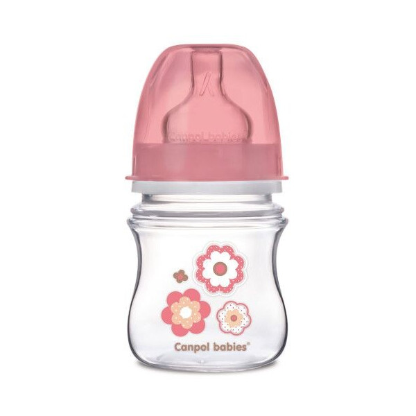 

Антиколиковая бутылочка Canpol babies с широким отверстием EasyStart розовая 120 мл (35/216_pin)