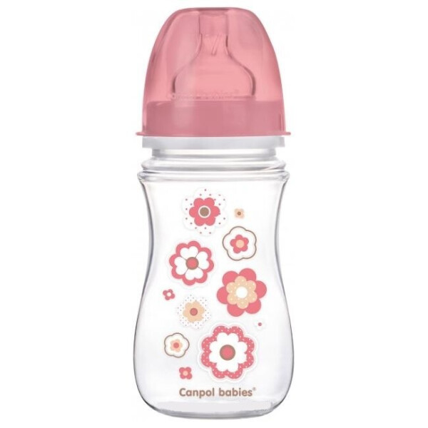 

Бутылочка Canpol babies с широким отверстием EasyStart розовая 240 мл (35/217_pin)