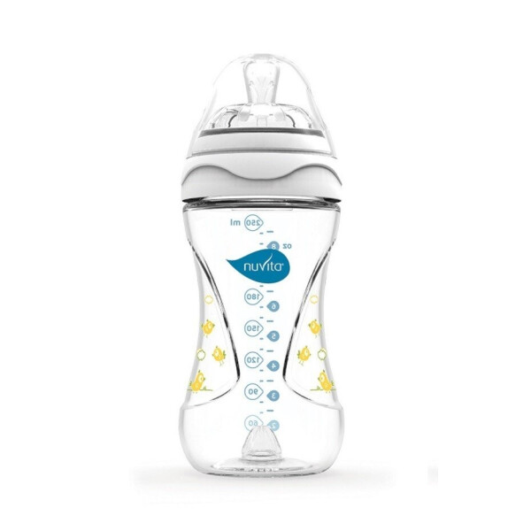 

Бутылочка для кормления Nuvita Mimic 250мл 3м Антиколиковая белая (NV6030White)