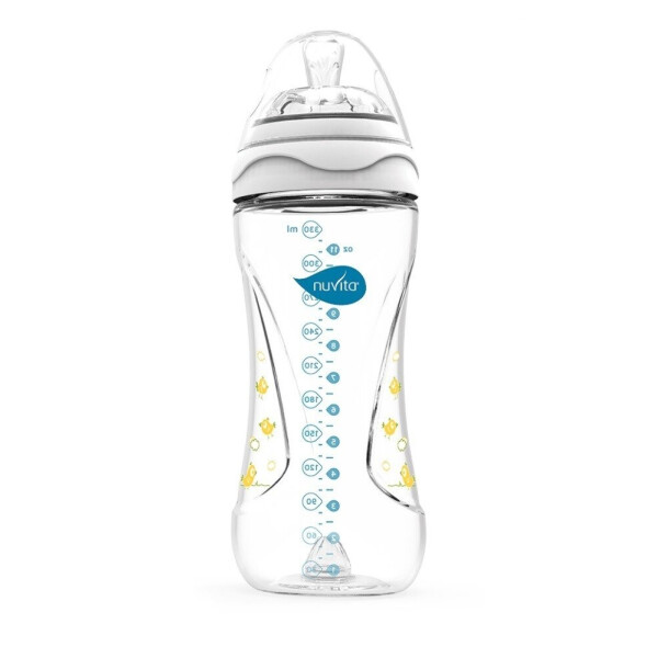 

Бутылочка для кормления Nuvita Mimic 330мл 4м Антиколиковая белая (NV6050White)