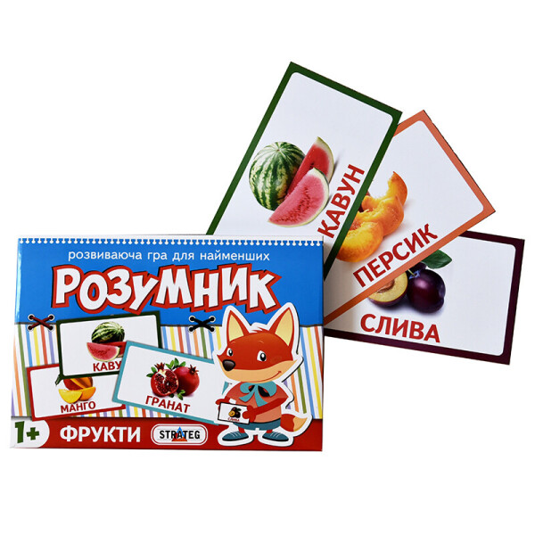 

Настольная игра Strateg маленький умник серия фрукты на украинском (30303)