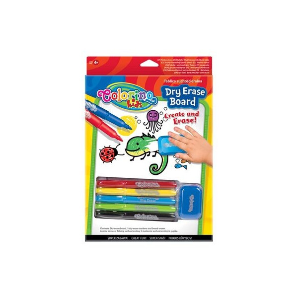 

Магнитная доска Colorino с губкой и маркерами (65795PTR)