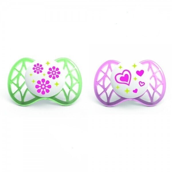 

Пустышка ортодонтическая Nuvita Air 0м+ 2шт. для девочки (NV7060Girl)