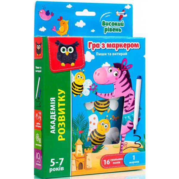 

Игра Vladi Toys Пиши и вытирай Зебра Продвинутый уровень Укр (VT5010-06)