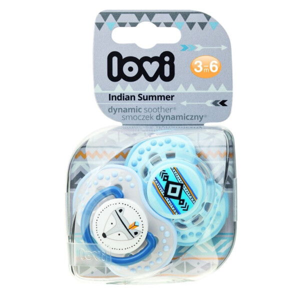 

Пустышка силиконовая Lovi Indian Summer Динамическая 3-6 мес 2 шт (22/856boy)