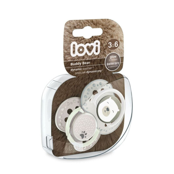 

Пустышка силиконовая динамическая LOVI 3-6 м-цев 2 шт Buddy bear (22/864)