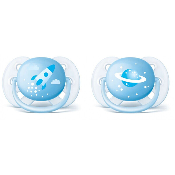 

Пустышка AVENT ULTRA SOFT 0-6 мес для мальчиков 2шт (SCF222/20)