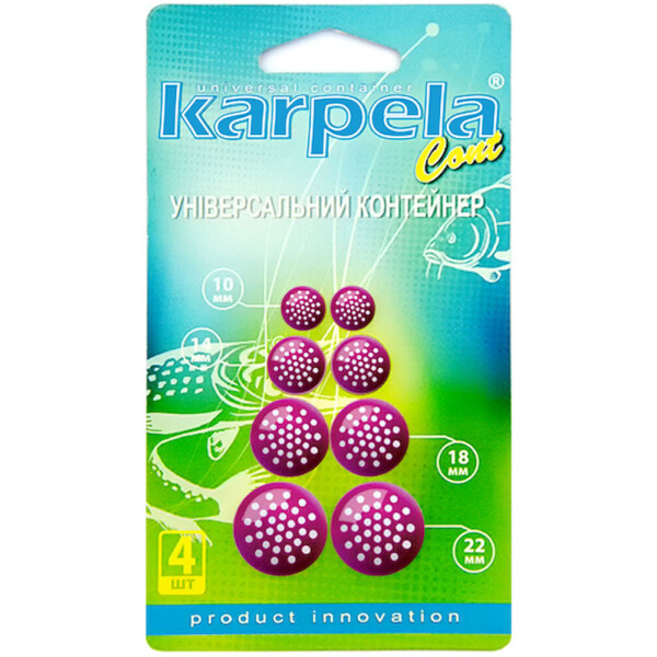 

Универсальные контейнеры Karpela Cont с круглыми отверстиями 4 шт. Фиолетовые (450203)