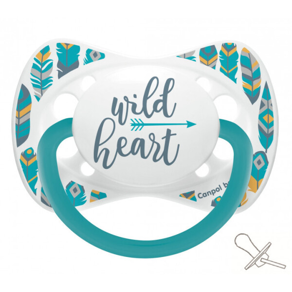 

Пустышка силиконовая симметричная Canpol Babies Wild Nature от 18 месяцев Бирюзовая (23/290_tur)