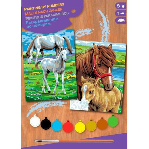 

Набор для творчества Sequin Art Painting by Numbers Juniour-Pairs Кони SA0215
