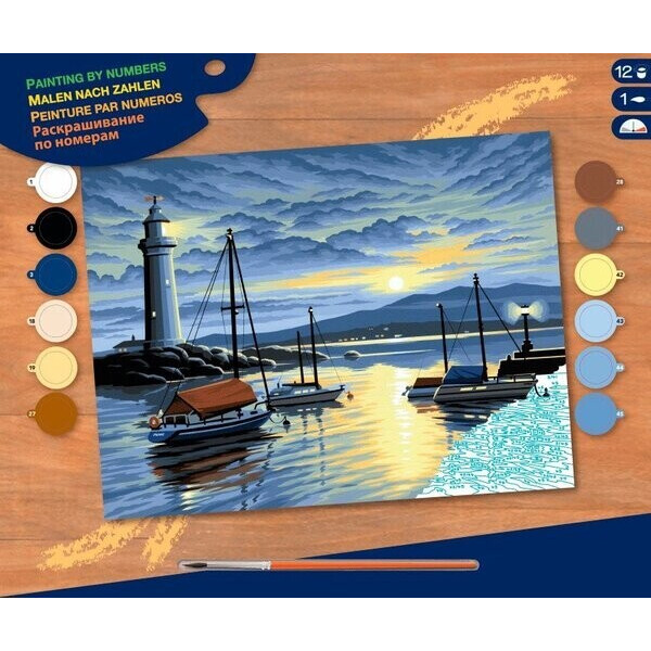 

Набор для творчества Sequin Art Painting By Numbers Seniour Гавань на рассвете SA0427
